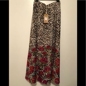 Ladies Animal Print Maxi Skirt
